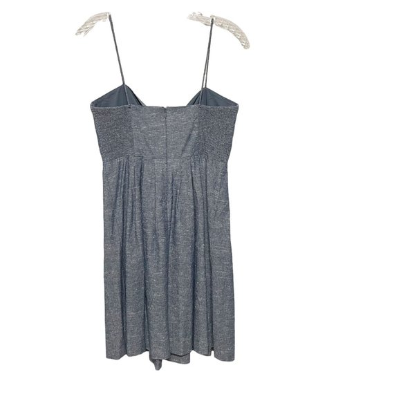 Madewell Size 2 Blue Bow Cutout Pleated Cotton Cami Dress NEW WITH TAGS - Picture 3 of 7